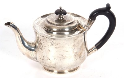 Lot 75 - Edward VII teapot of circular baluster form...