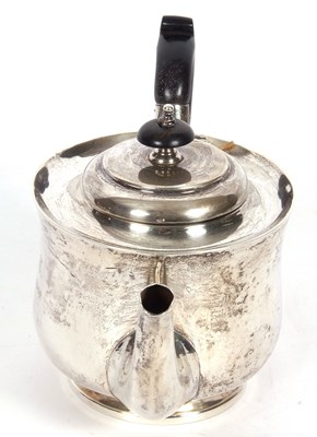 Lot 75 - Edward VII teapot of circular baluster form...