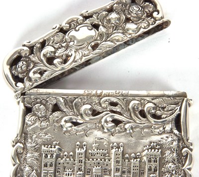 Lot 405 - Fine Victorian card case of shaped rectangular...