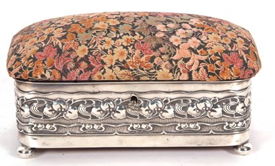 Lot 84 - Edward VII silver mounted jewellery box in the...