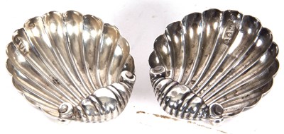 Lot 39 - A small pair of late Victorian shell formed...