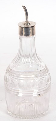 Lot 145 - George V cut glass bitters bottle with...