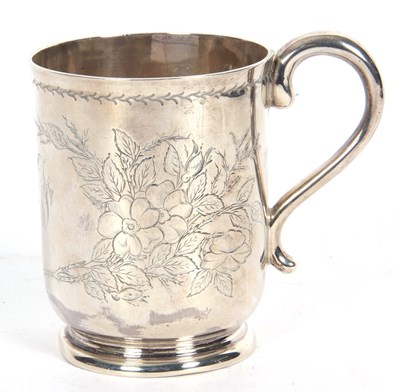 Lot 100 - Victorian half pint tankard of slightly...