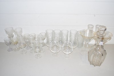 Lot 38 - Various assorted drinking glasses, decanter etc