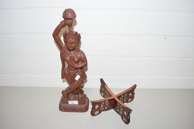 Lot 47 - Modern carved wooden South East Asian deity...