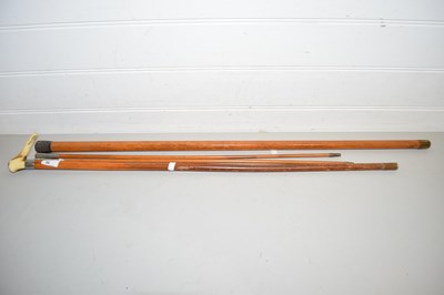Lot 56 - Mixed Lot: Two small military swagger sticks...