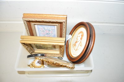 Lot 94 - Mixed Lot: Various framed miniature pictures,...