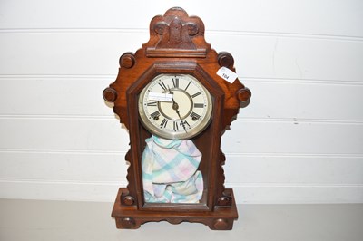 Lot 104 - Late 19th Century gingerbread type mantel clock