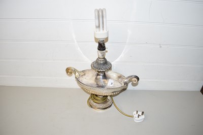 Lot 106 - Table lamp with silver plated base