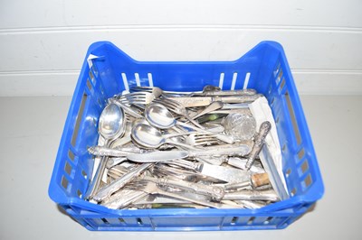 Lot 147 - Box of various assorted silver plated cutlery