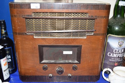 Lot 12 - Vintage HMV wooden cased radio