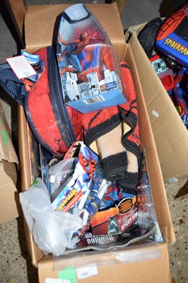 Lot 185 - Box of various Spiderman related items to...