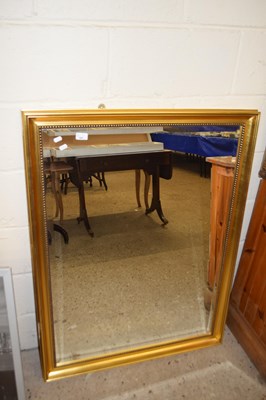 Lot 305 - Modern rectangular bevelled wall mirror in...