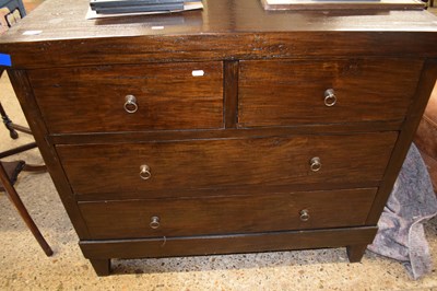 Lot 335 - Modern dark wood chest with two short and two...