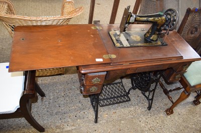 Lot 340 - Vintage Singer treadle sewing machine