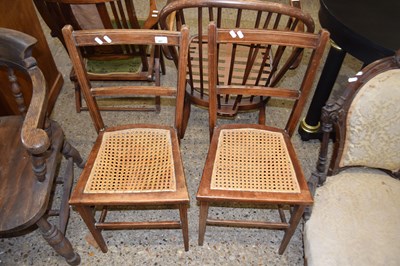 Lot 367 - Pair of cane seated bedroom chairs