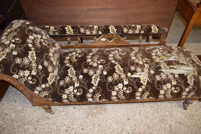 Lot 375 - Late Victorian chaise longue for re-upholstery