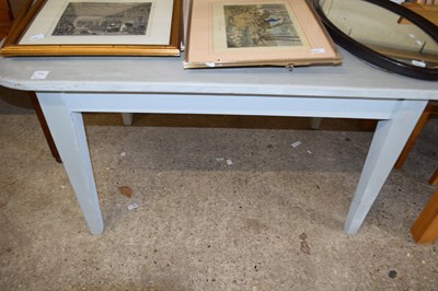 Lot 377 - Grey painted dining table