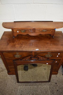 Lot 393 - Victorian walnut dressing chest with mirrored...