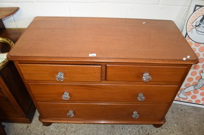 Lot 394 - Victorian mahogany four drawer chest with...