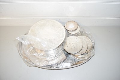 Lot 108 - Mixed Lot: Various silver plated coasters and...