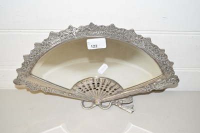 Lot 122 - Metal framed fan shape dressing table mirror