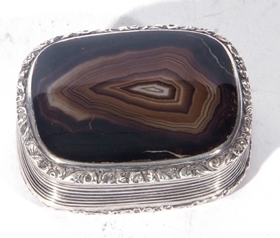 Lot 111 - 18th or early 19th century silver banded agate...