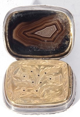 Lot 111 - 18th or early 19th century silver banded agate...