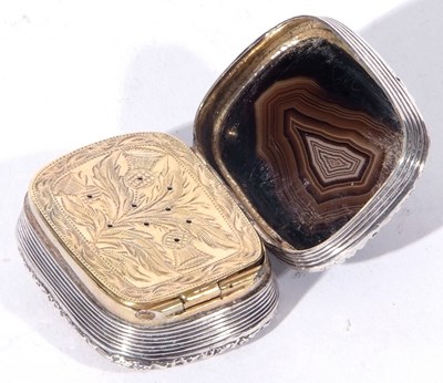 Lot 111 - 18th or early 19th century silver banded agate...