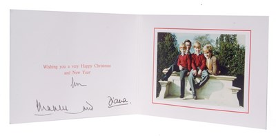 Lot 239 - Christmas card from Charles and Diana signed...