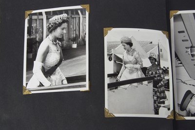 Lot 241 - Interesting photograph album with photos of...