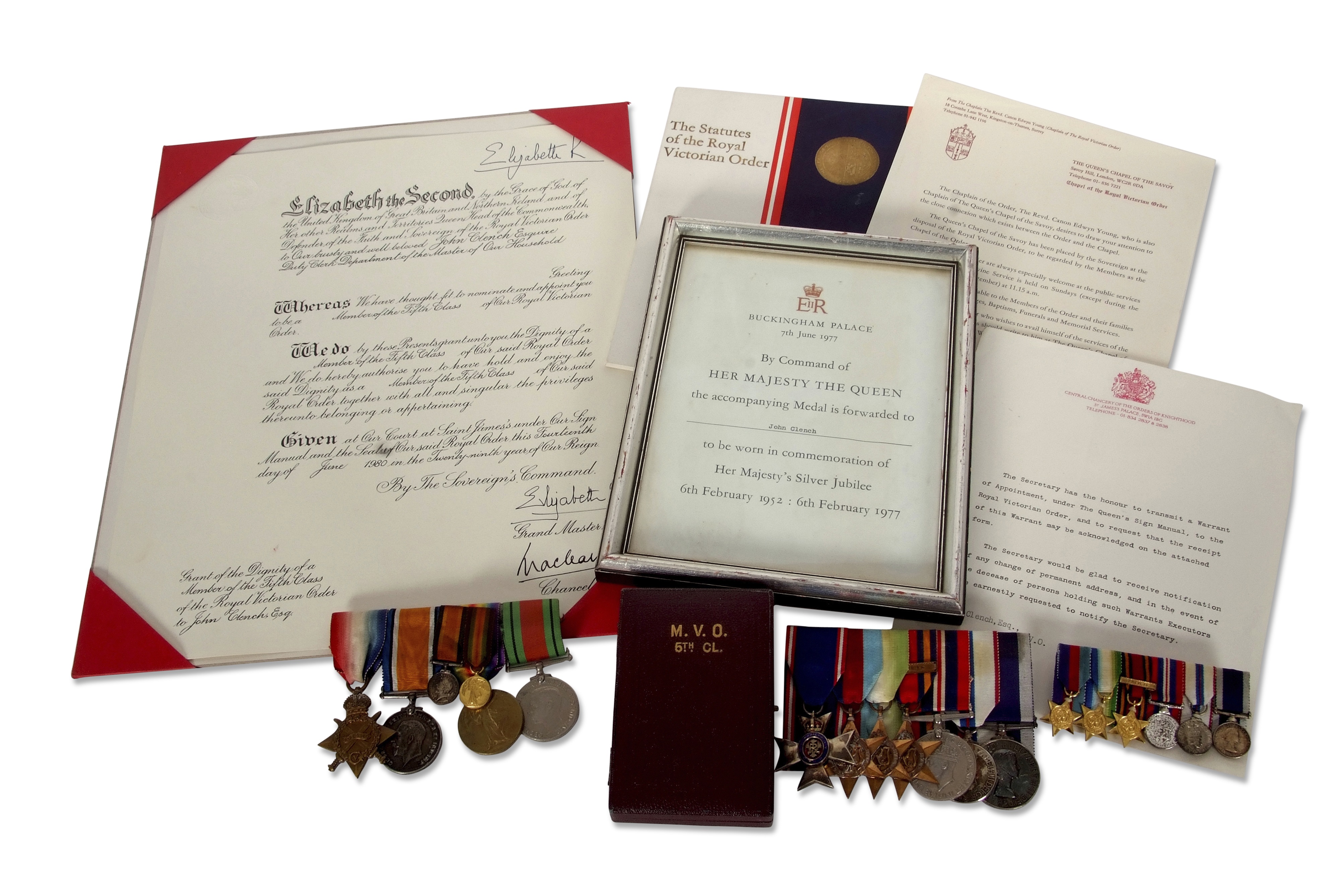 Lot 245 - Group of medals including an MVO awarded to