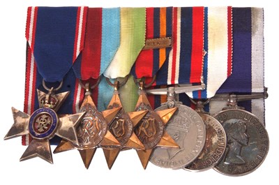 Lot 245 - Group of medals including an MVO awarded to Mr...