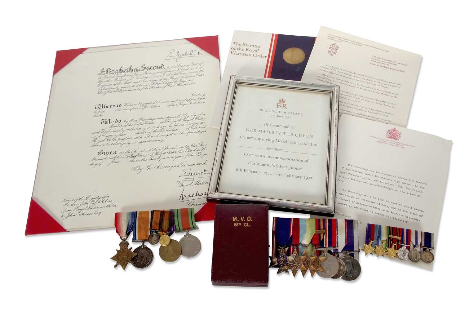 Lot 245 - Group Of Medals Including An Mvo Awarded To