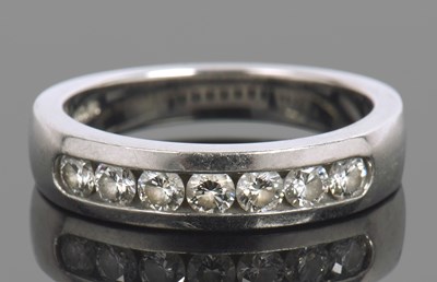 Lot 101 - 'Hearts on Fire' platinum diamond half...