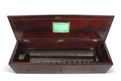 Lot 537 - Nicole Freres music box of hinged rectangular...