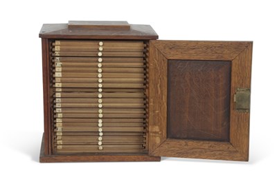 Lot 540 - Oak collectors cabinet