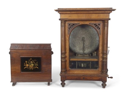 Lot 544 - Large polyphon music box set in an...