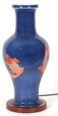 Lot 223 - Large Chinese porcelain vase, the baluster...