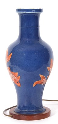 Lot 223 - Large Chinese porcelain vase, the baluster...