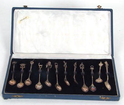 Lot 149 - A cased set of eleven (of twelve) Spanish...