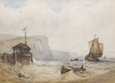 Lot 9 - William Callow RWS (British, 1812-1908), Ships...