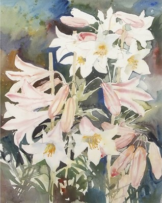 Lot 92 - Kay Ohsten (British,1935-2003) Floral design,...