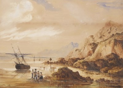 Lot 786 - Henry Bright (British 1810-1873), Fisherfolk...