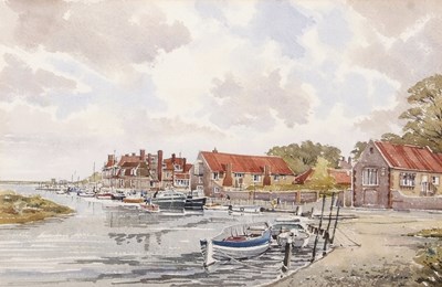 Lot 792A - George Sear (British, b.1937), Blakeney Habour,...