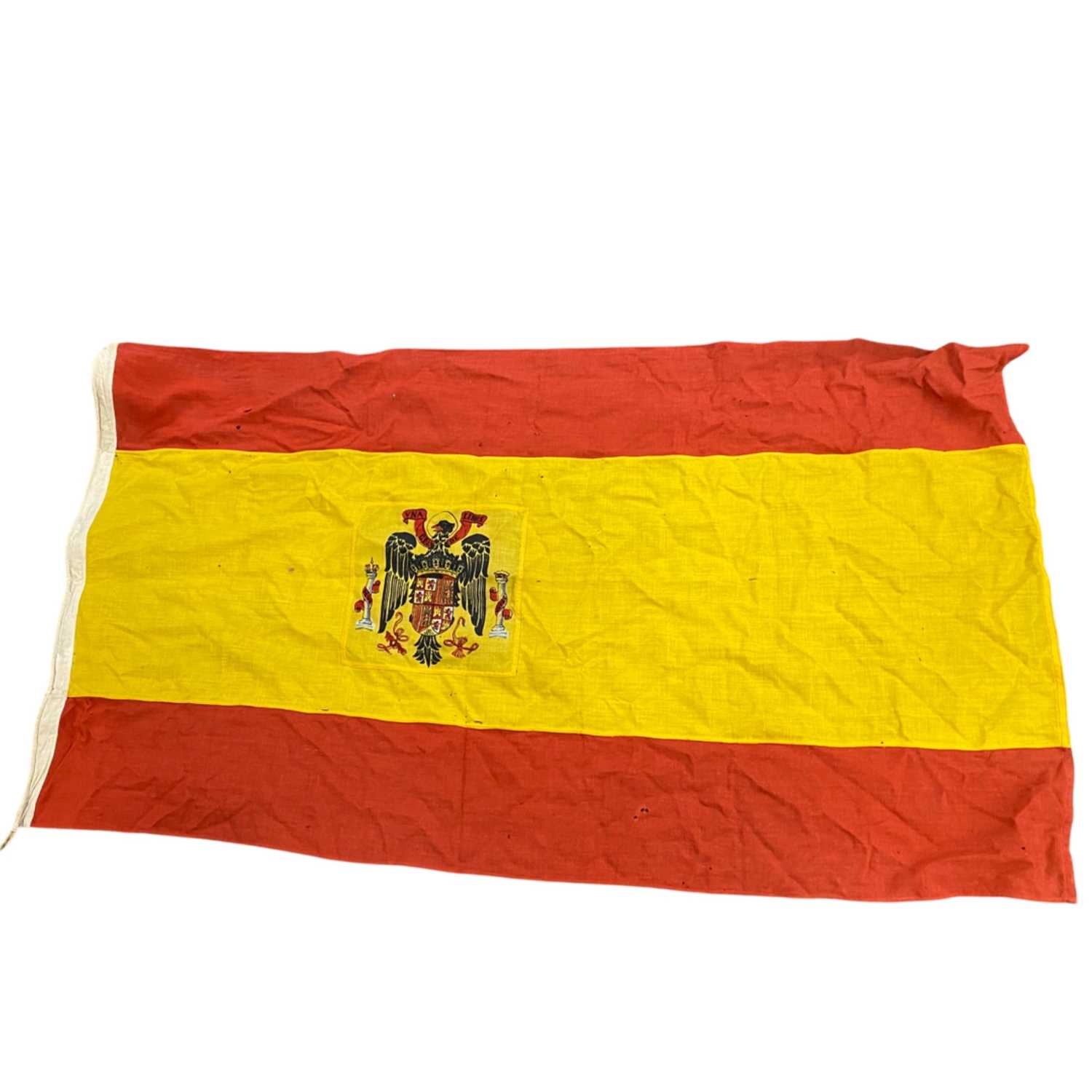 Lot 559 - Large Vintage Franco Spanish flag - some moth...