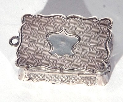 Lot 112 - Victorian silver vinaigrette of hinged...