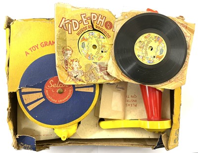 Lot 66 - A vintage toy miniature gramophone by Selco in...