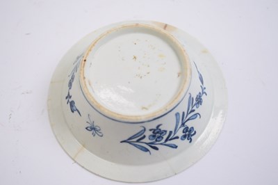 Lot 426 - Lowestoft porcelain patty pan with blue and...