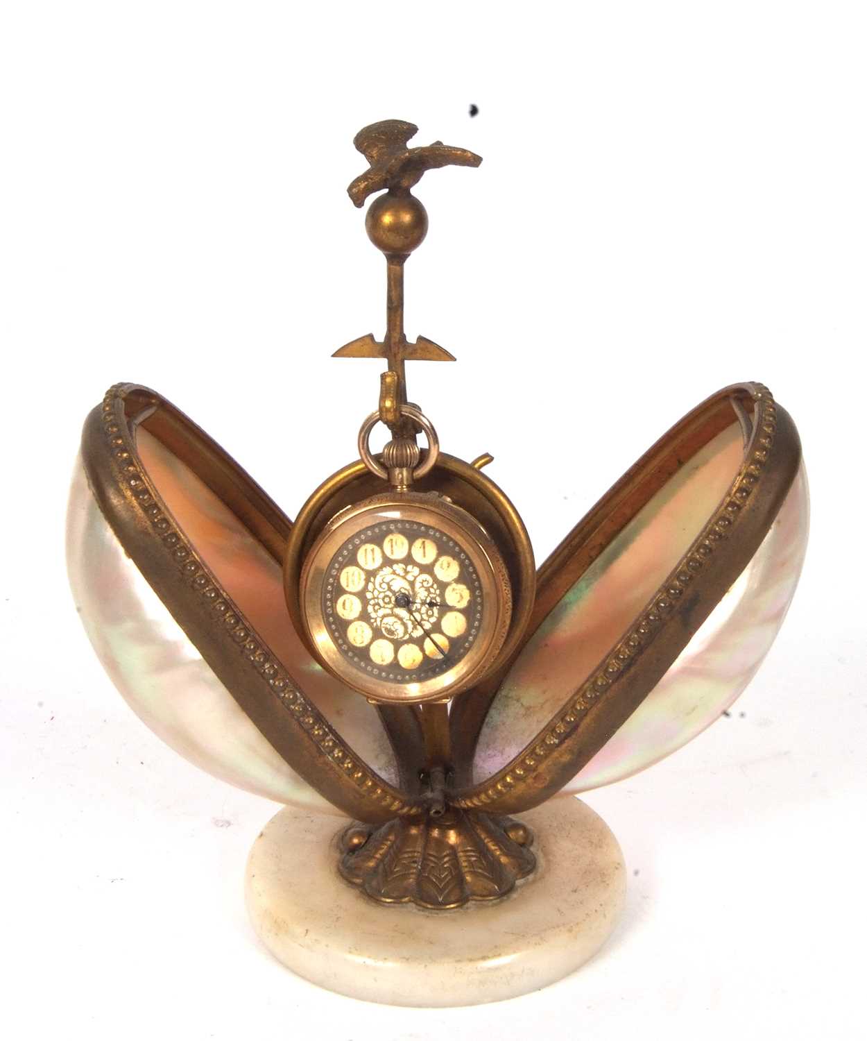 Lot 290 - Victorian mother of pearl pocket watch stand...